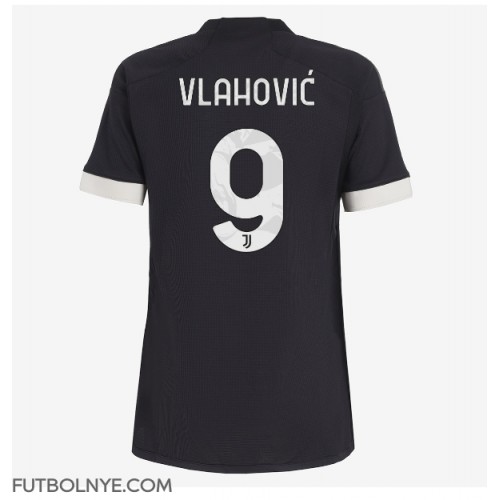 Camiseta Juventus Dusan Vlahovic #9 Tercera Equipación para mujer 2023-24 manga corta